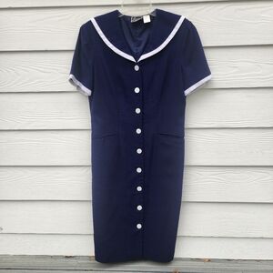10 Sailor Dress Navy/ White